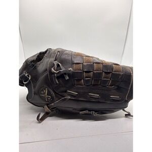 2XS Sports Baseball Glove Brown Genuine Leather Hand Crafted Woven Basket Web